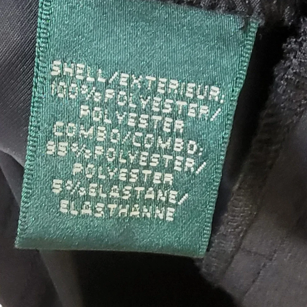 Lauren Ralph Lauren Black Taffeta Fit and Flare Dress Sleeveless Black Size 6 - Picture 9 of 9